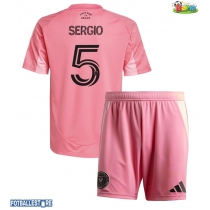 Inter Miami Sergio Busquets #5 Hjemmedraktsett Barn 2025-26 Kortermet (+ Korte bukser)